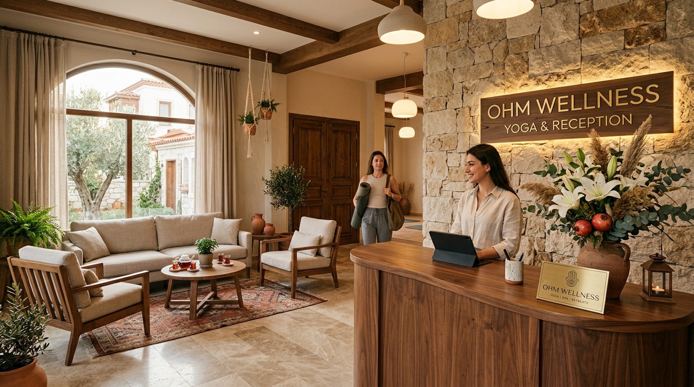 Kumara Yoga Center welcoming reception area
