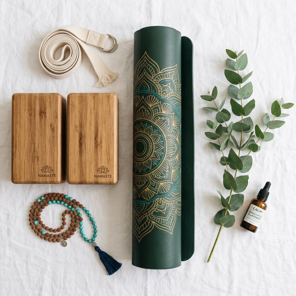 Premium yoga props available for students